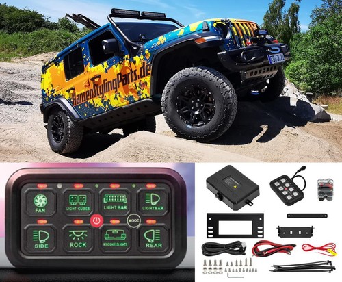 8 Gang LED 12V-24V Schaltpanel Schalttafel Schalter Zusatzschalter für PKW Auto - Bild 1 von 12