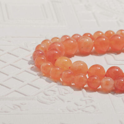 Vanilla Mountain Orange Onyx Agate Round Beads 6mm DIY Jewelry Making