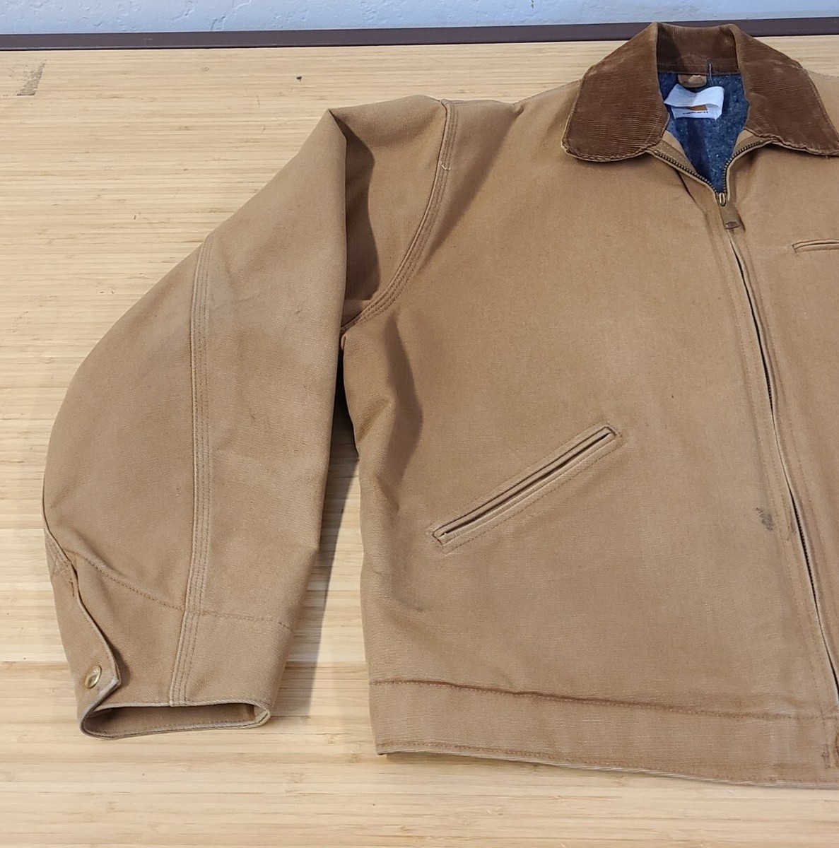 Vintage Carhartt Blanket Lined Brown Detroit Jacket Made in the