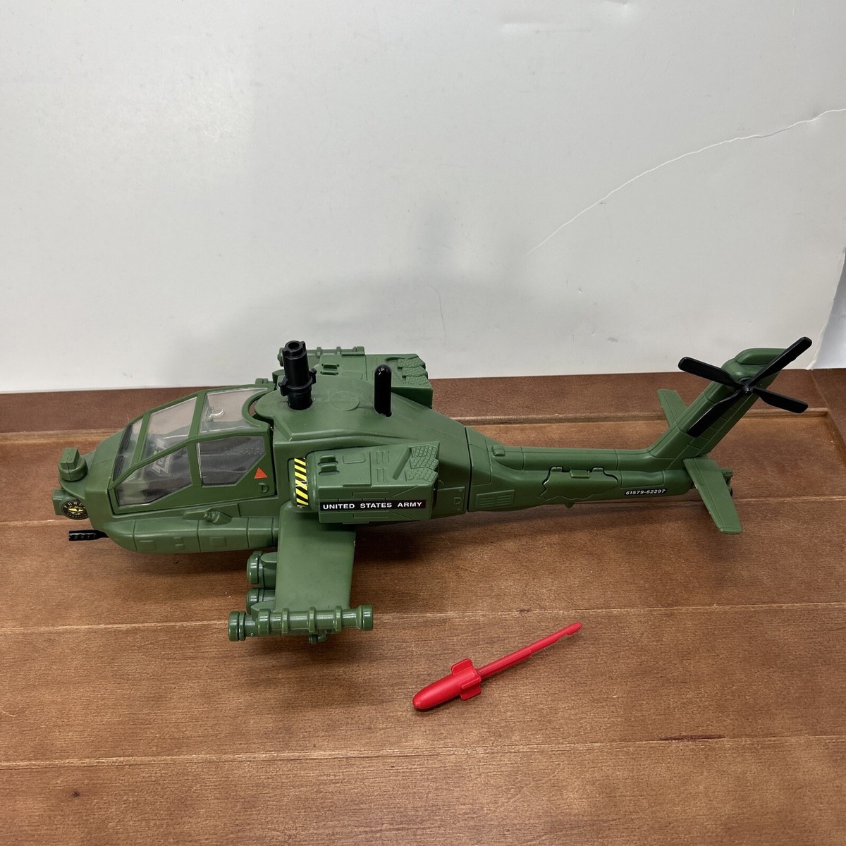 1998 TrendMasters Godzilla Apache Attack Helicopter - INCOMPLETE