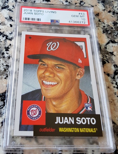 JUAN SOTO 2018 Topps SP Rookie Card RC Logo PSA 10 GEM MINT NATS WORLD 
