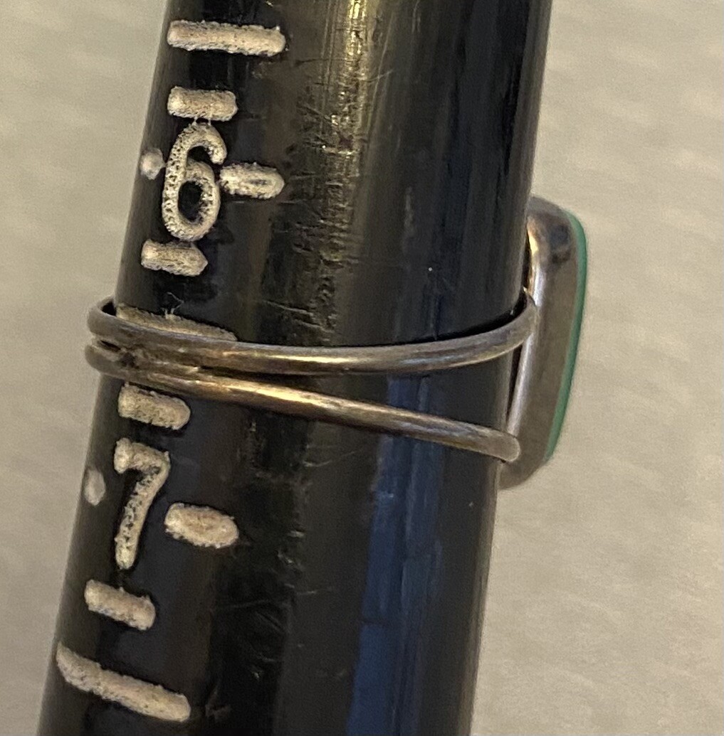 Native American Silver Malachite Split Shank Ring… - image 12