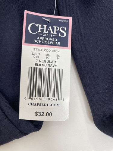 Chaps Girl’s Jeggings Navy Blue 7 Regular Schoolwear Belt Loops Back Pockets - Picture 11 of 12