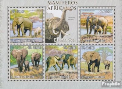Briefmarken Sao Tome e Principe 2010 Mi 4464-4468 Kleinbogen postfrisch Natur