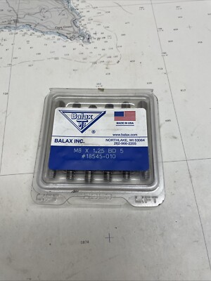 NEW 1 PKG OF 6 BALAX TAPS M8X1.25 BD 5 18545-010