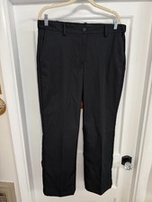 Lands' End Women's 14 Black Active Chino Straight Leg Stretch Pants 545733 NWOT