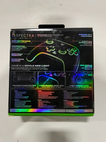 Controller cablato potenziato PowerA Spectra Infinity Xbox Series X/S Xbox One - Foto 2 di 2