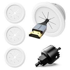 TV Cord Hider for Wall Mounted TV, 2.36" 60 mm Mini White Cable Management Ki...