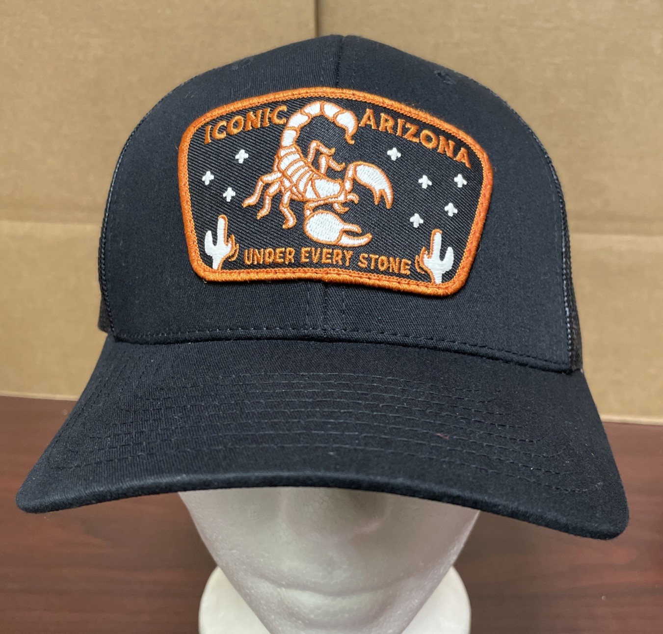 Iconic Arizona Under Every Stone Snapback Trucker Hat Cap Mesh Black One Size