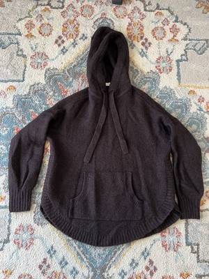 Madewell Coziest Yarn Knit Hoodie Sweater with Curved Hem and Kangaroo Pocket