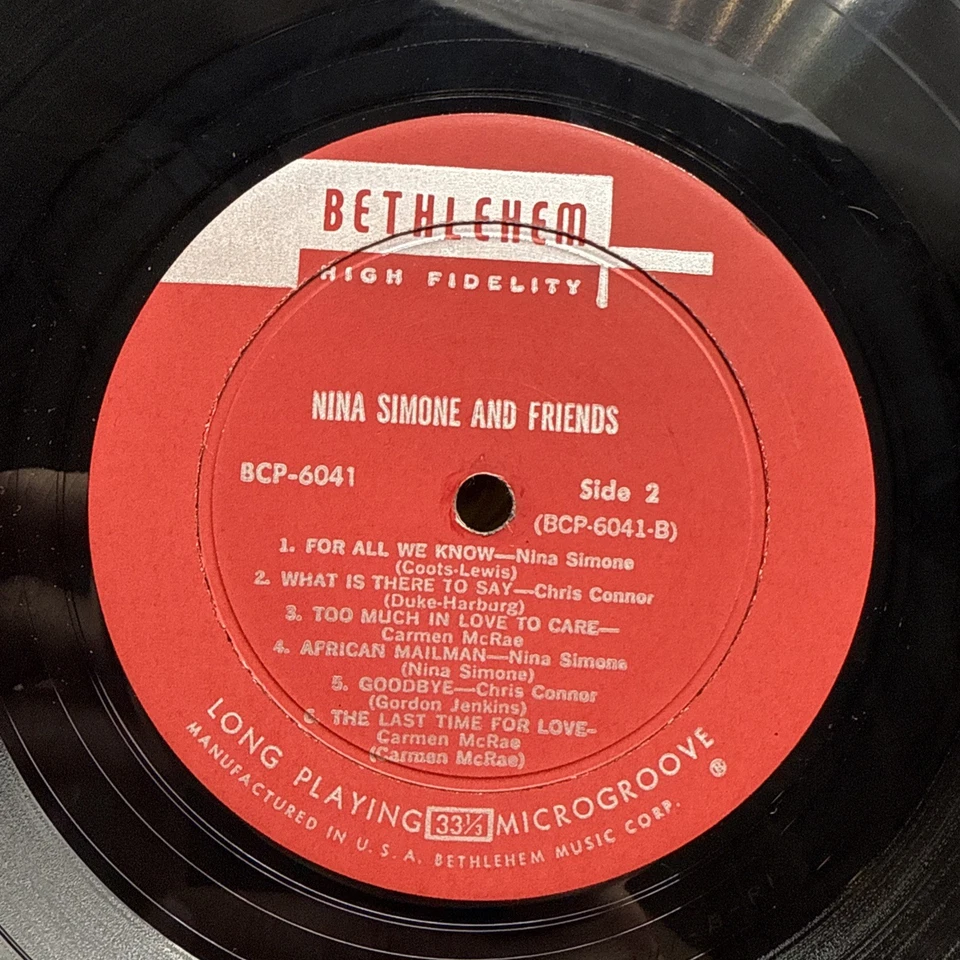 Nina Simone - And Her Friends - 1959 US Mono 1st Press (NM) Ultrasonic Clean - Image 4 of 4