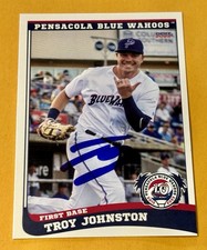 Troy Johnston SIGNED 2022 Choice Pensacola Blue Wahoos Card #13 RC Auto Rockies