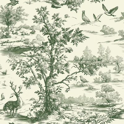 Nature Landscape Wallpaper Peel and Stick Antique Vintage Green French Country T