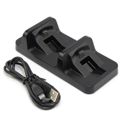 PS4 Controller Lade Station Ladestation 2-fach Wireless Dual USB Stand