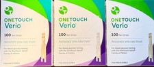 New In 3 Box  s 300 One Touch Verio Test Strips Exp 10/31/26