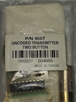 DIRECTED ELECTRONICS  UNCODED TWO BUTTON TRANSMITTER  PART # 465T
