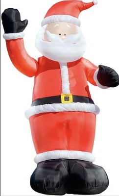 Winkender Leucht-Weihnachtsmann, aufblasbar, 270 cm, mit Gebläse