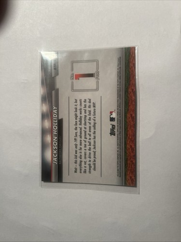 2024 bowman scouts top 100 baseball - Jackson Holliday BTP-1 Gold Refractor #/50 - Afbeelding 2 van 2