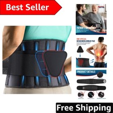 Lumbar Support Back Brace with Adjustable Fit - Pain Relief for Herniated Discs