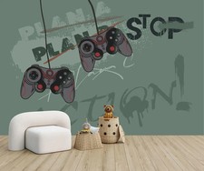 Gaming Room Mural Wallpaper Mural Removeable Washable Peel Stick