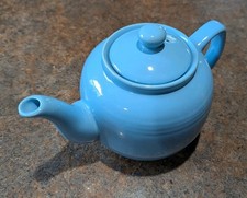 Old Amsterdam Porcelain Works Vivian Teal Blue Cup Windsor Teapot (Lead Free)