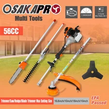 4 in 1 Multi-Functional Trimming Tool,56CC 2-Cycle Garden Tool System w/Gas Pole