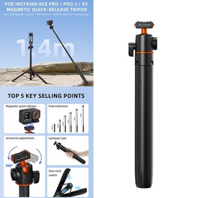 Für Insta360 Ace Pro/Pro2/X5 Magnetisch Stativ Extended Selfie-Stick Griff Mount