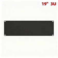 3U 19" Blank Plate Network Server Rack Mount Panel Thick Filler Spacer Black