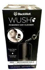 Black Wolf Wush 2.0 Powered Ear Cleaner - Rechargeable. NIB. FAST SHIPPING