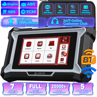 ANCEL DS100 OBD2 Scanner Auto Diagnostic Tool ABS SRS Engine AT Oil EPB TPS BMS