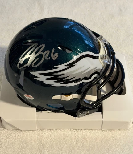 Saquon Barkley Signed Philadelphia Eagles Mini Helmet COA