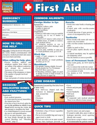 First Aid QuickStudy Laminated Reference Guide Inc. BarCharts Publishing 2024