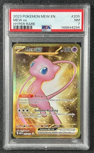 MEW EX PSA 7 2023 POKEMON MEW EN #205/165 HYPER RARE 4294