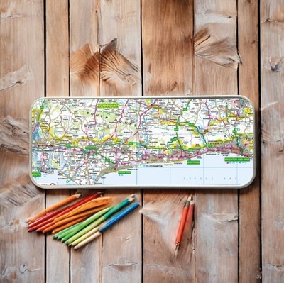 OS Map Metal Pencil Tin - South Downs National Park (General merchandise)