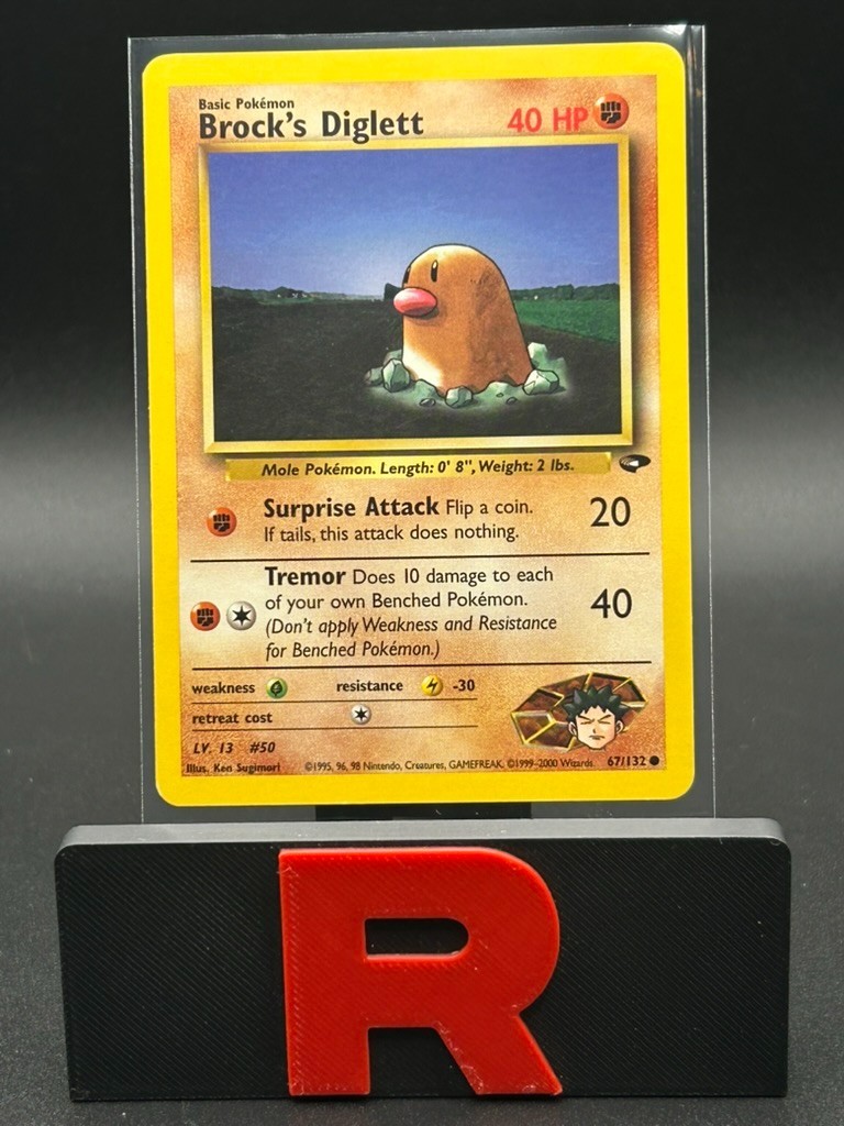 Pokemon TCG Brock's Diglett 67/132 Gym Challenge Common Vintage LP
