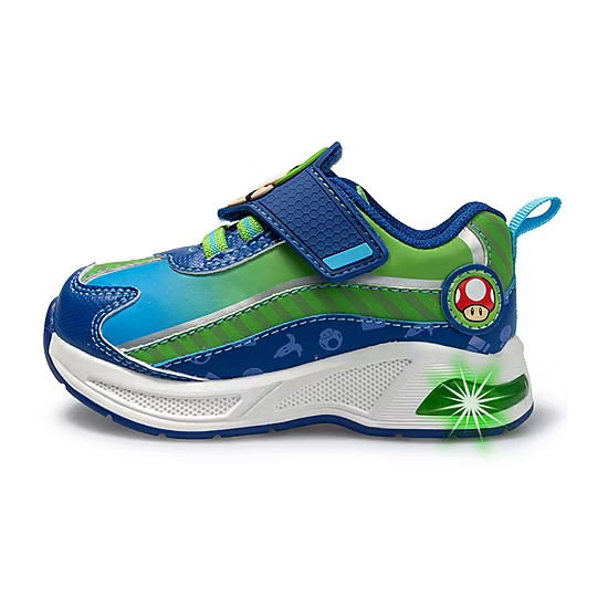 New Super Mario & Luigi Light-Up Toddler Boys Athletics Sneakers 6 7 8 9 10