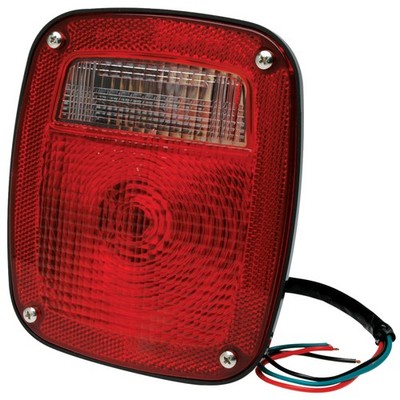 RoadPro 6.75-Inch x 5.75-Inch Tail Light Assembly Jeep Style Universal Turn Stop