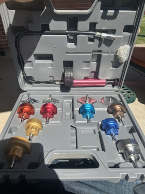 #ad Performance Tool W89733 Cooling System Pressure Tester Kit With 12 Adapters To $100.00