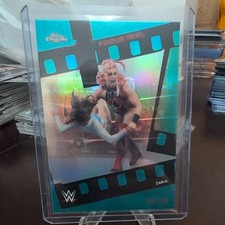2026 Topps Chrome WWE Zaria Focus Reel Aqua Refractor /199