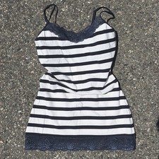 Express Y2K Sexy Stretch Striped Cami Tank To...