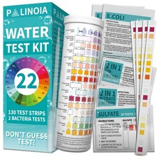 22 in 1 Drinking Water Test Kit 130 Strips Well, Tap, Home, Swimming Pool, H...