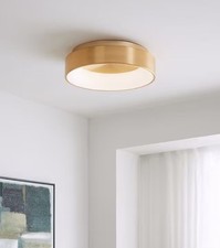 John Lewis Matteo LED Semi Flush Hoop 45cm Ceiling Light - Gold [Scratched]