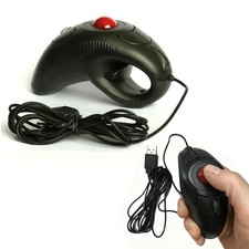 USB Wired Trackball Mouse Portable Finger Hand Held Computer Mice For PC Laptop
