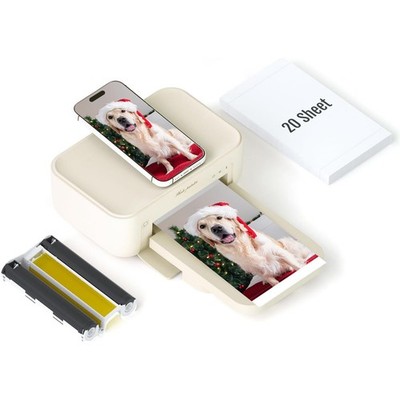 HPRT Photo Printer 4x6,+20 Sheets1ribbon,Wi-Fi Wireless Instant Picture Print...