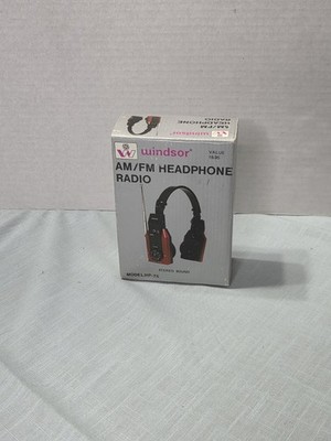 Windsor AM/FM Headphone Radio Model HP-75 Stereo Sound Red New Open Box