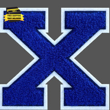 4.5" Varsity Letter Patches Chenille Iron on Letters Large Letterman Jacket Patc