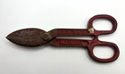 Vintage Globemaster Steel Tin Shears, Red Handle, 8 in — photo 1