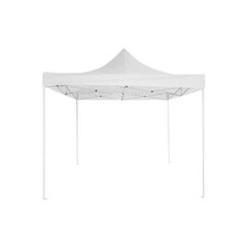 Gazebo pieghevole professionale con telo impermeabile m 3x3, colore bianco