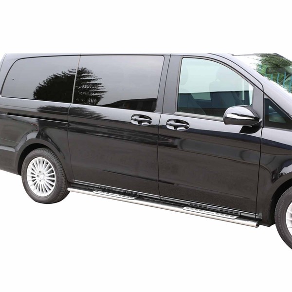 Stahl Schwellerrohre Trittbretter FüR Mercedes Vito Classe W447 2014-2026 Grau-image