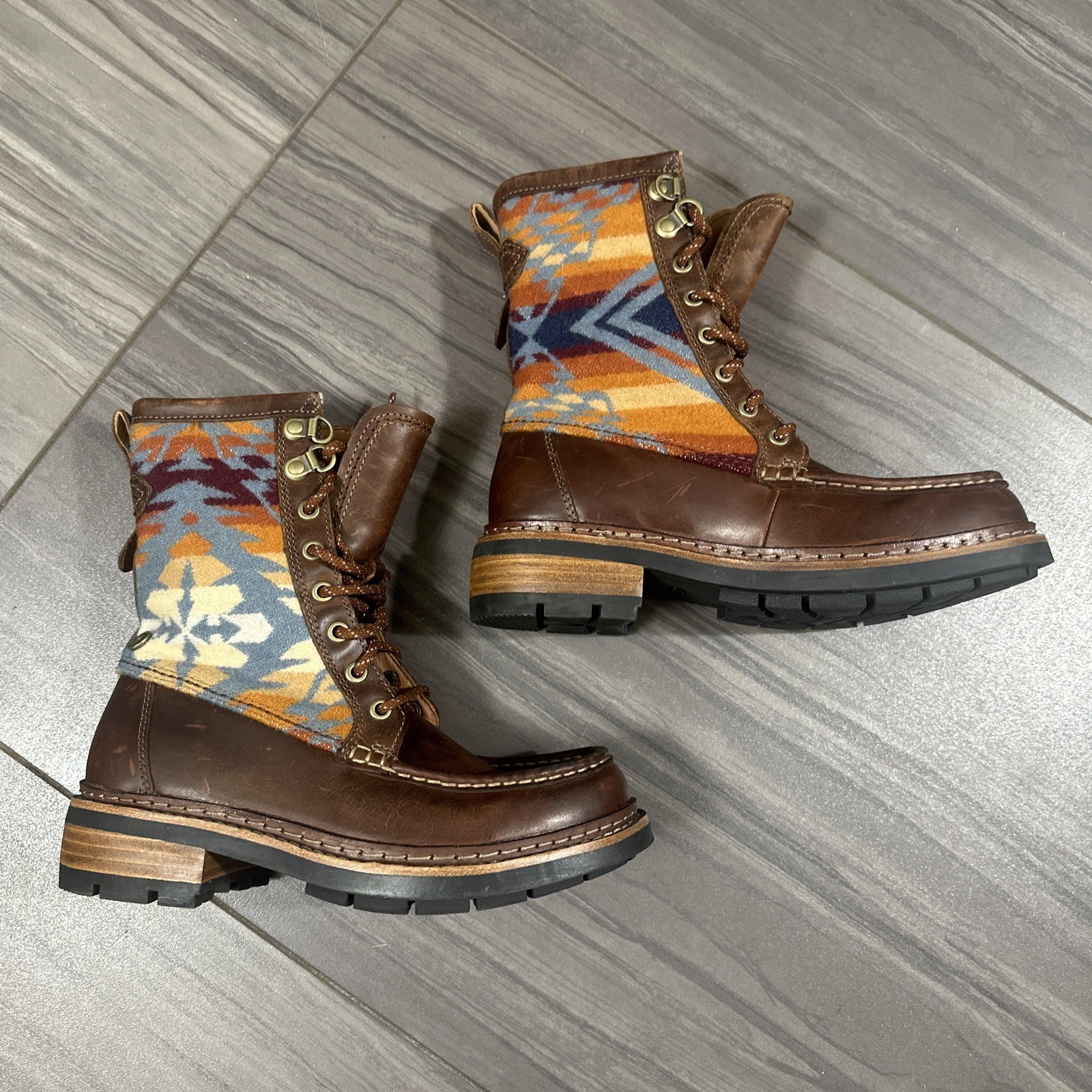 Pendleton Clarks Collaboration High Ankle Leather… - image 5